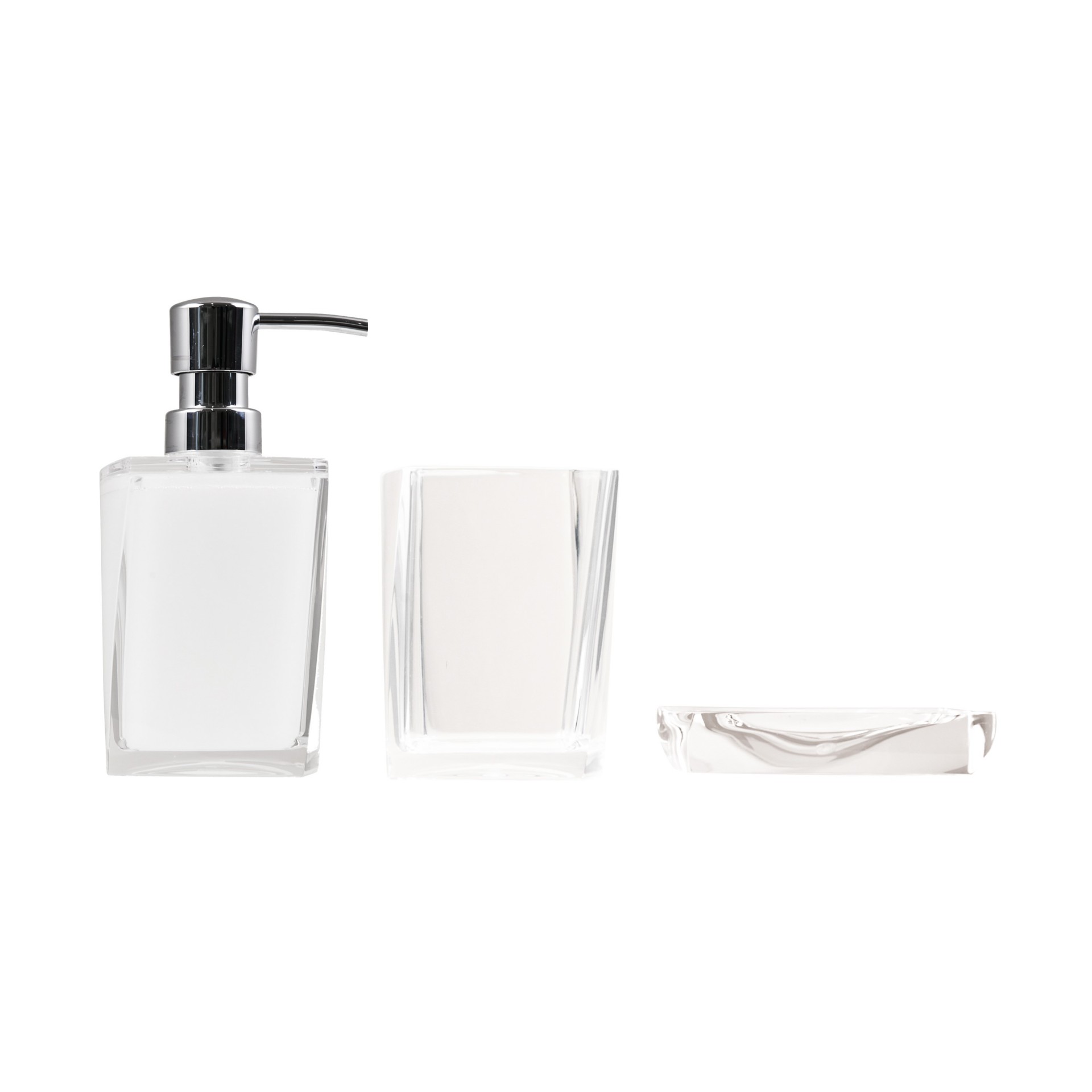 TRANSPARENT BATH ACCESSORIES