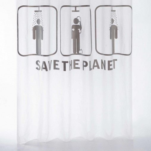 SAVE THE PLANET SHOWER CURTAINS