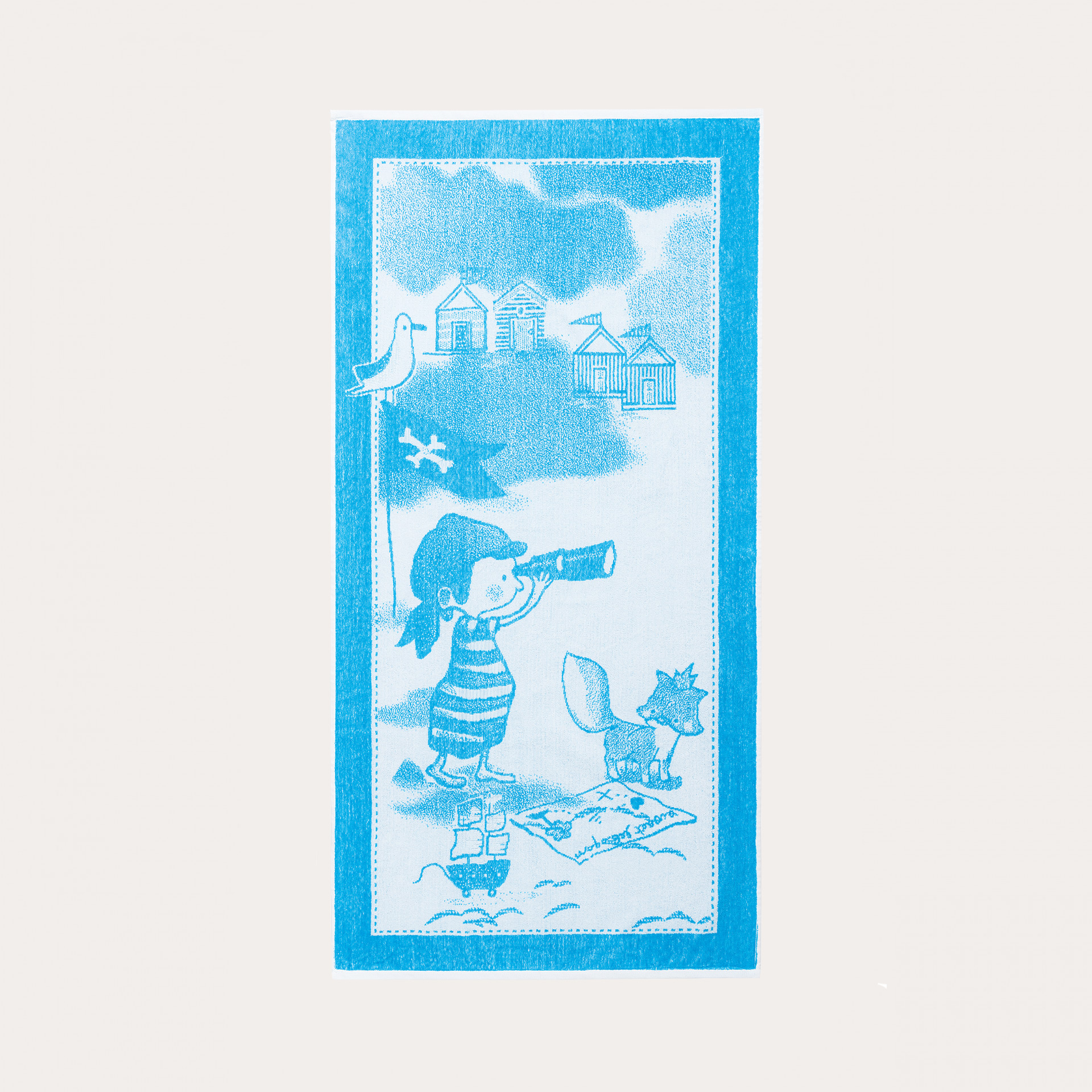 LITTLE CAPTAIN B BEACH TOWELS